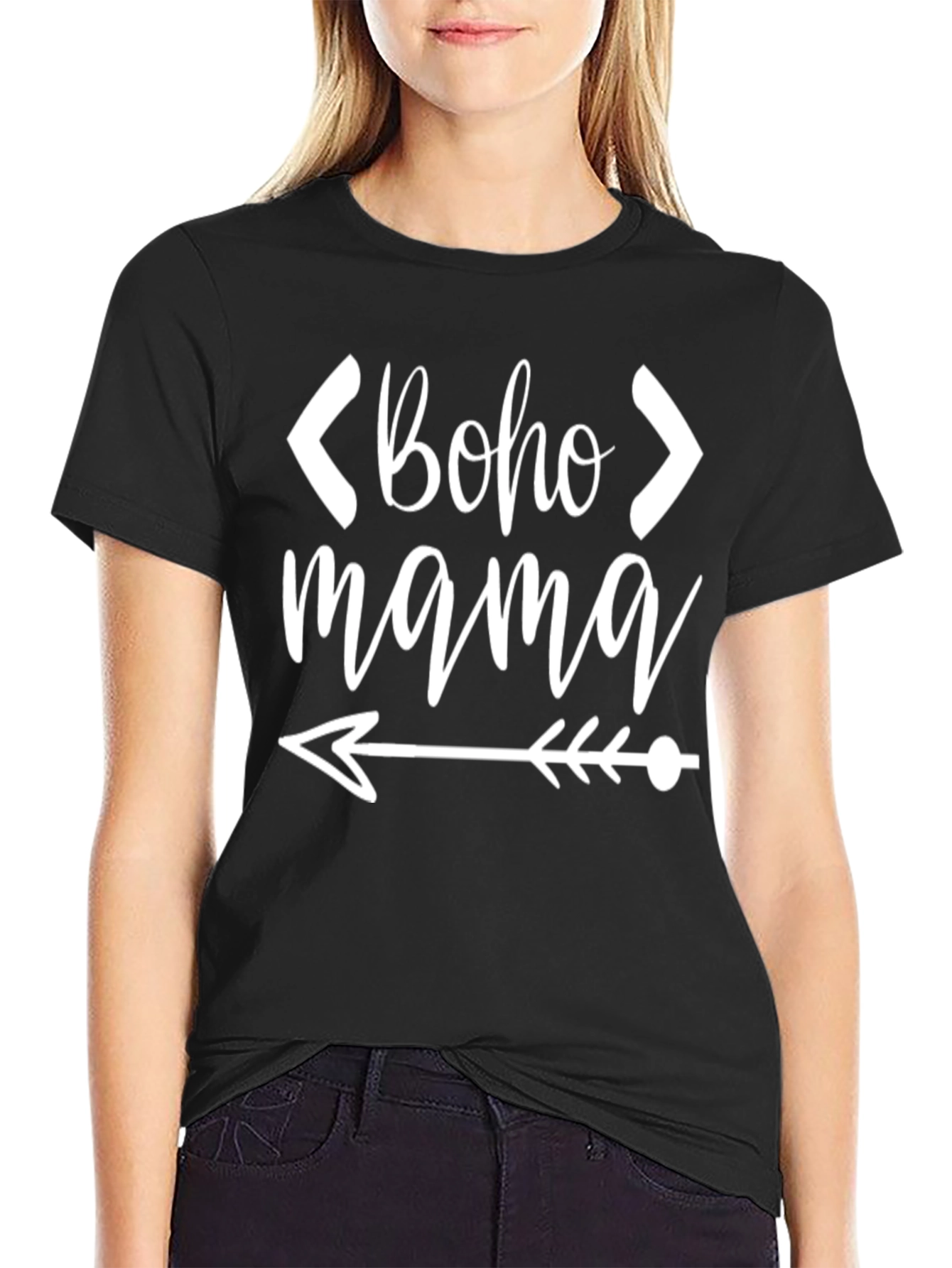 Boho Mama Arrow Graphic Tee - Casual Style