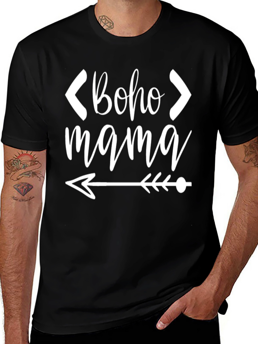 Boho Mama Arrow Graphic Tee - Casual Style