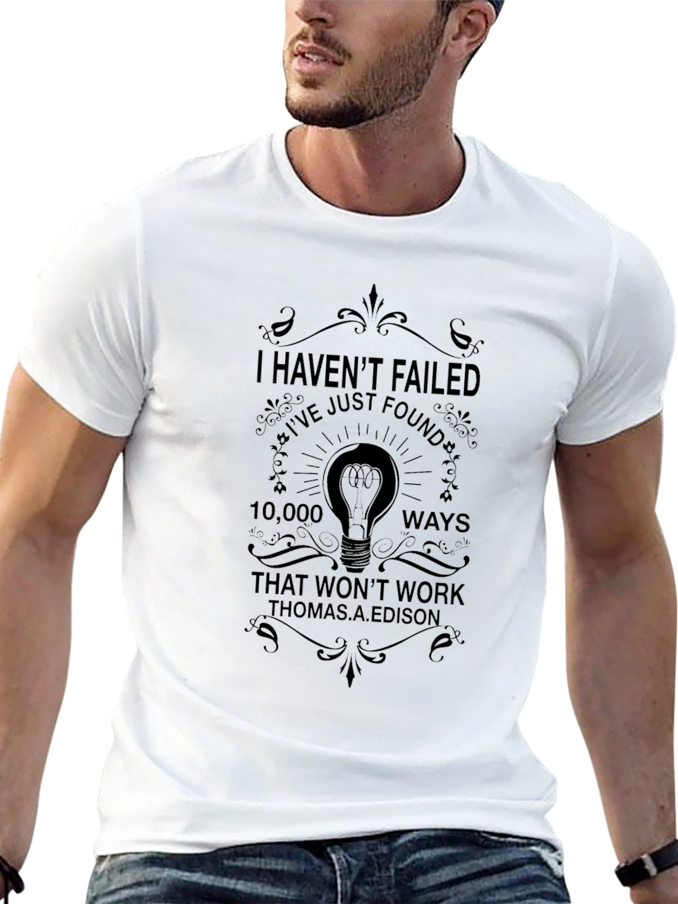 Motivational Thomas Edison Quote Graphic Tee