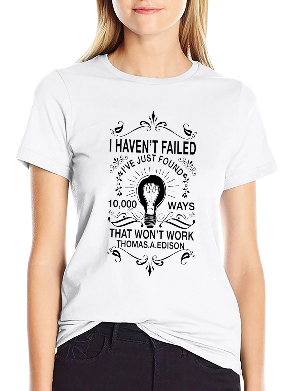 Motivational Thomas Edison Quote Graphic Tee