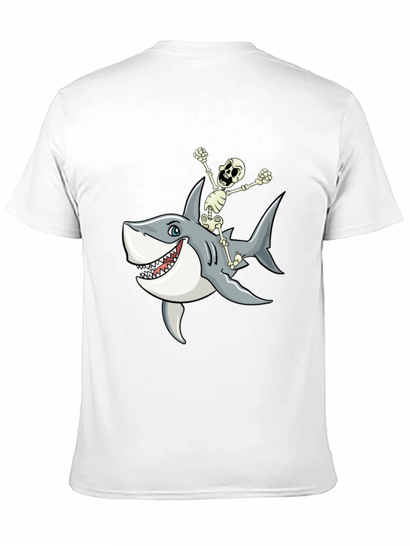 Shark Riding Skeleton T-Shirt