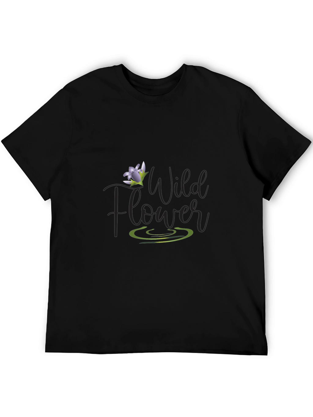 Wildflower Graphic Tee - Mens Black T-Shirt