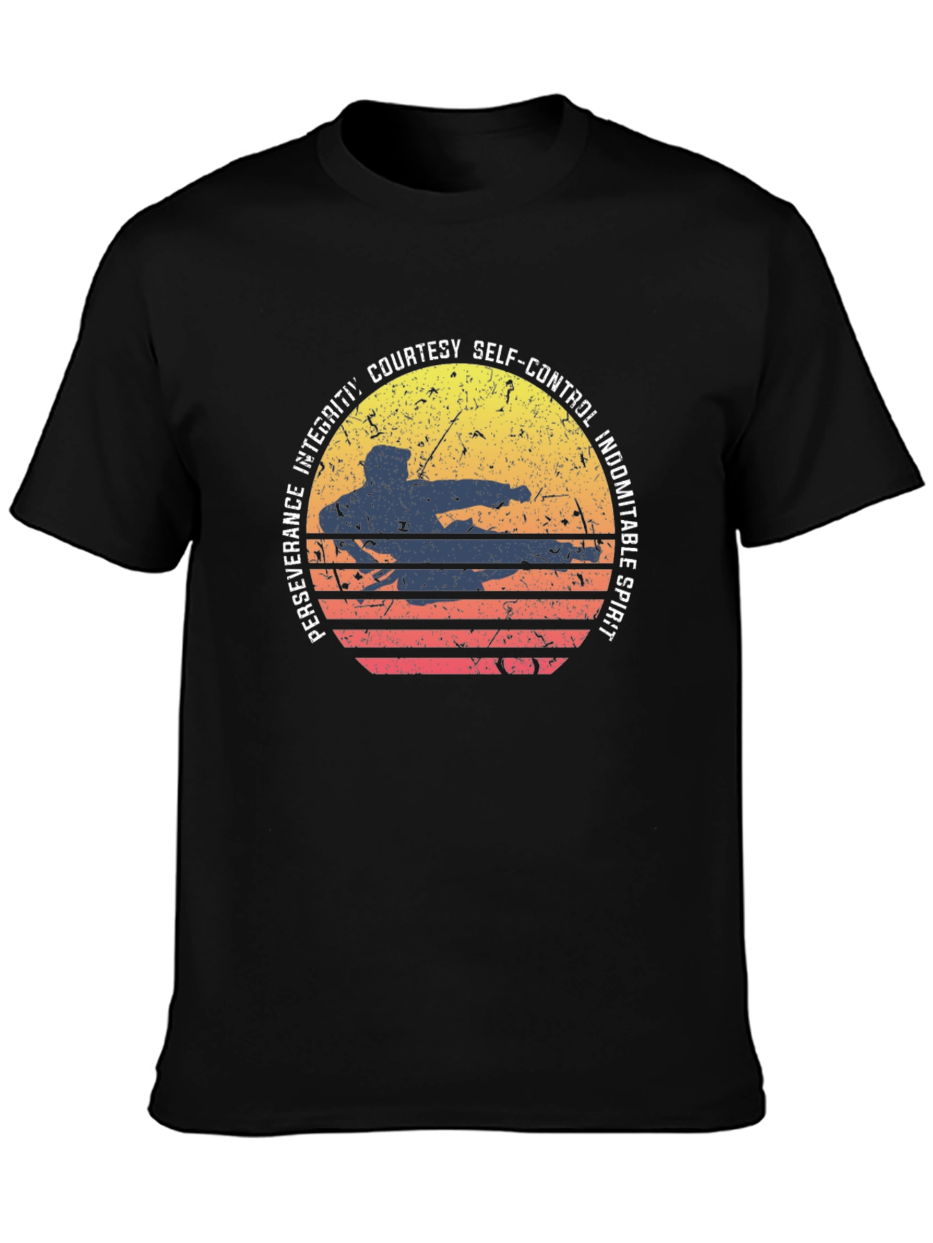 Martial Arts Sunset Graphic Tee