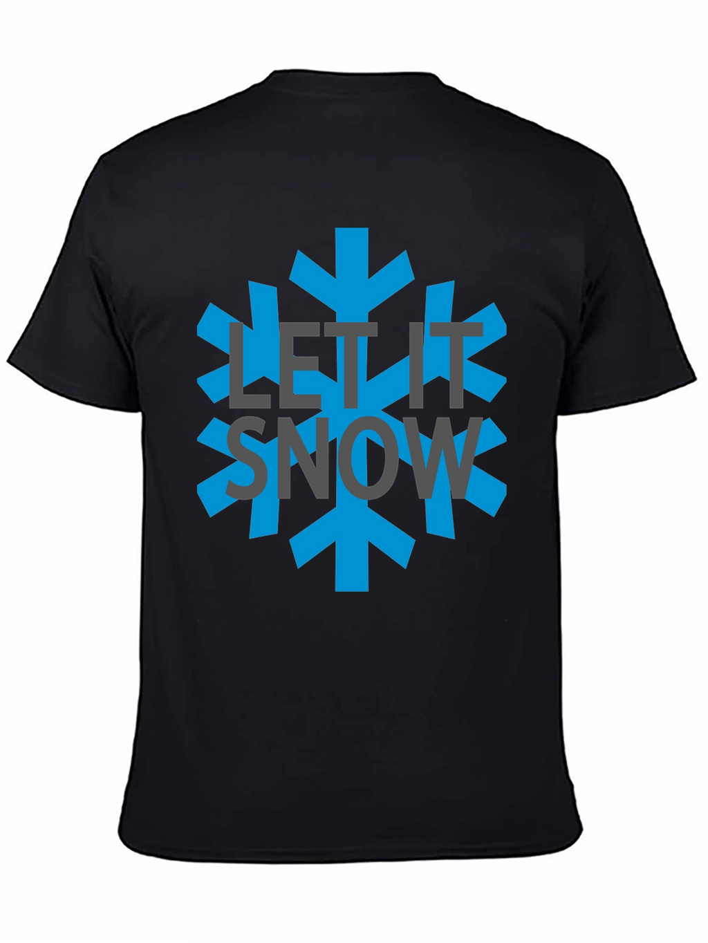 Let It Snow Black Graphic Tee