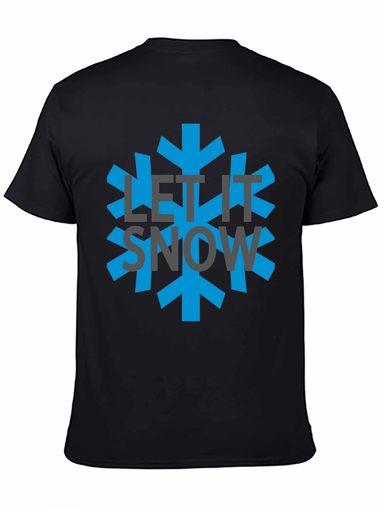 Let It Snow Black Graphic Tee