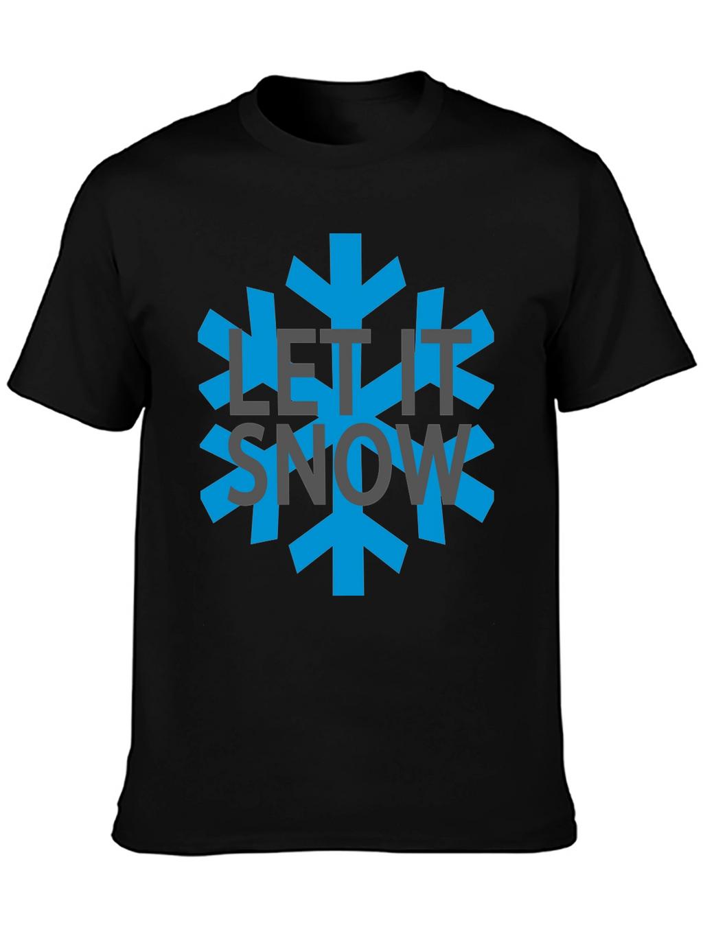 Let It Snow Black Graphic Tee