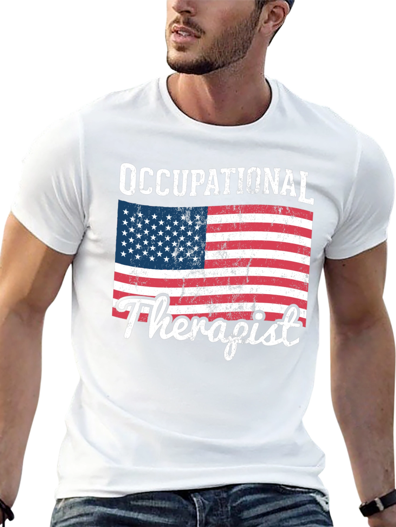Occupational Therapist American Flag T-Shirt