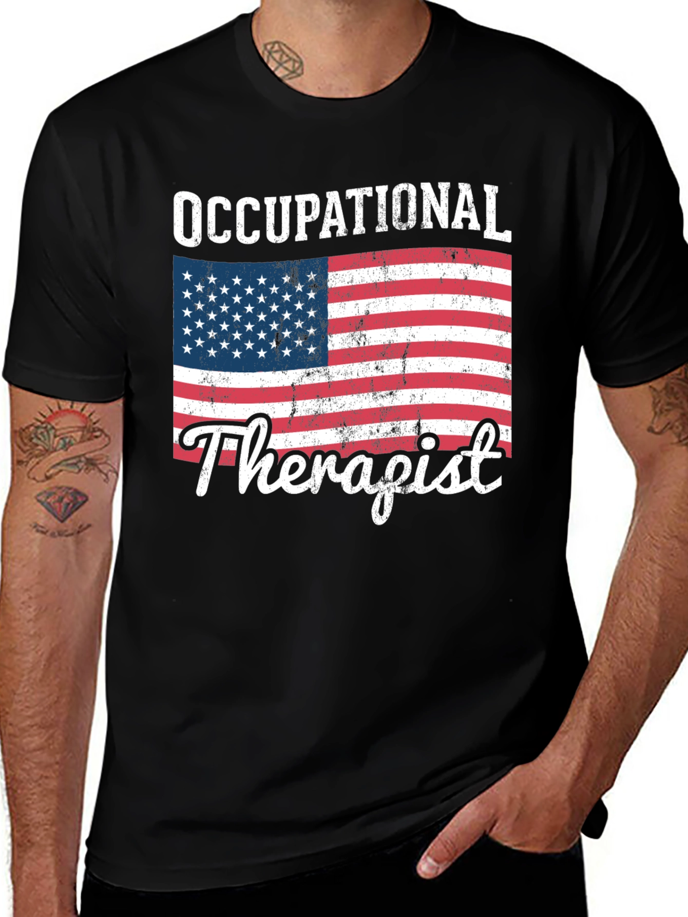 Occupational Therapist American Flag T-Shirt