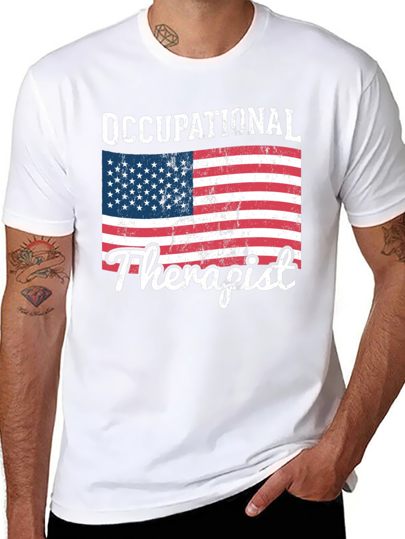 Occupational Therapist American Flag T-Shirt