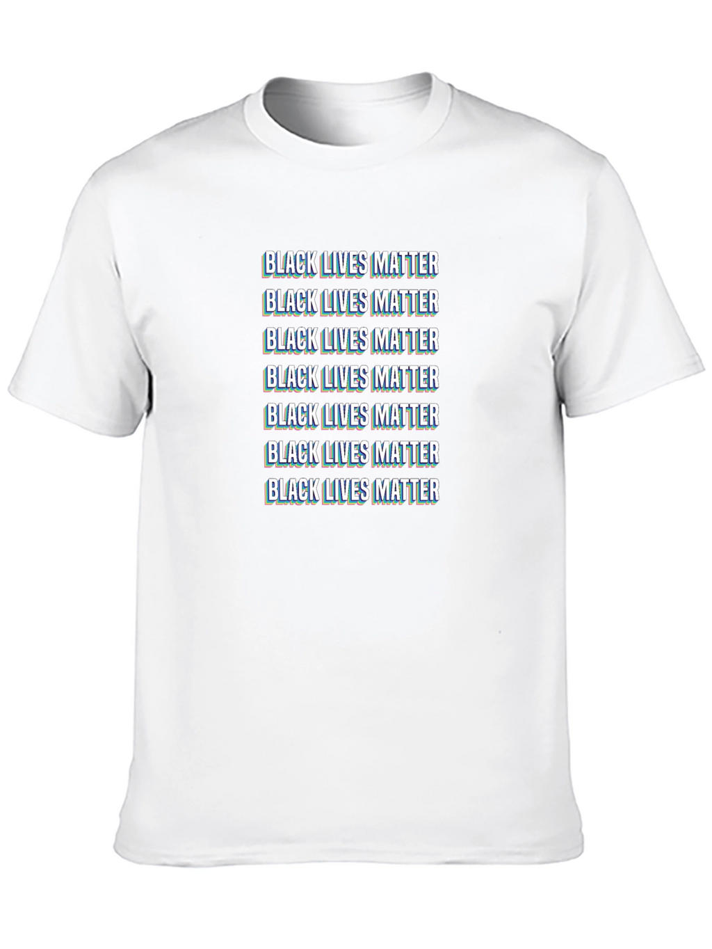 Black Lives Matter Glitch T-Shirt BLM Activism Tee