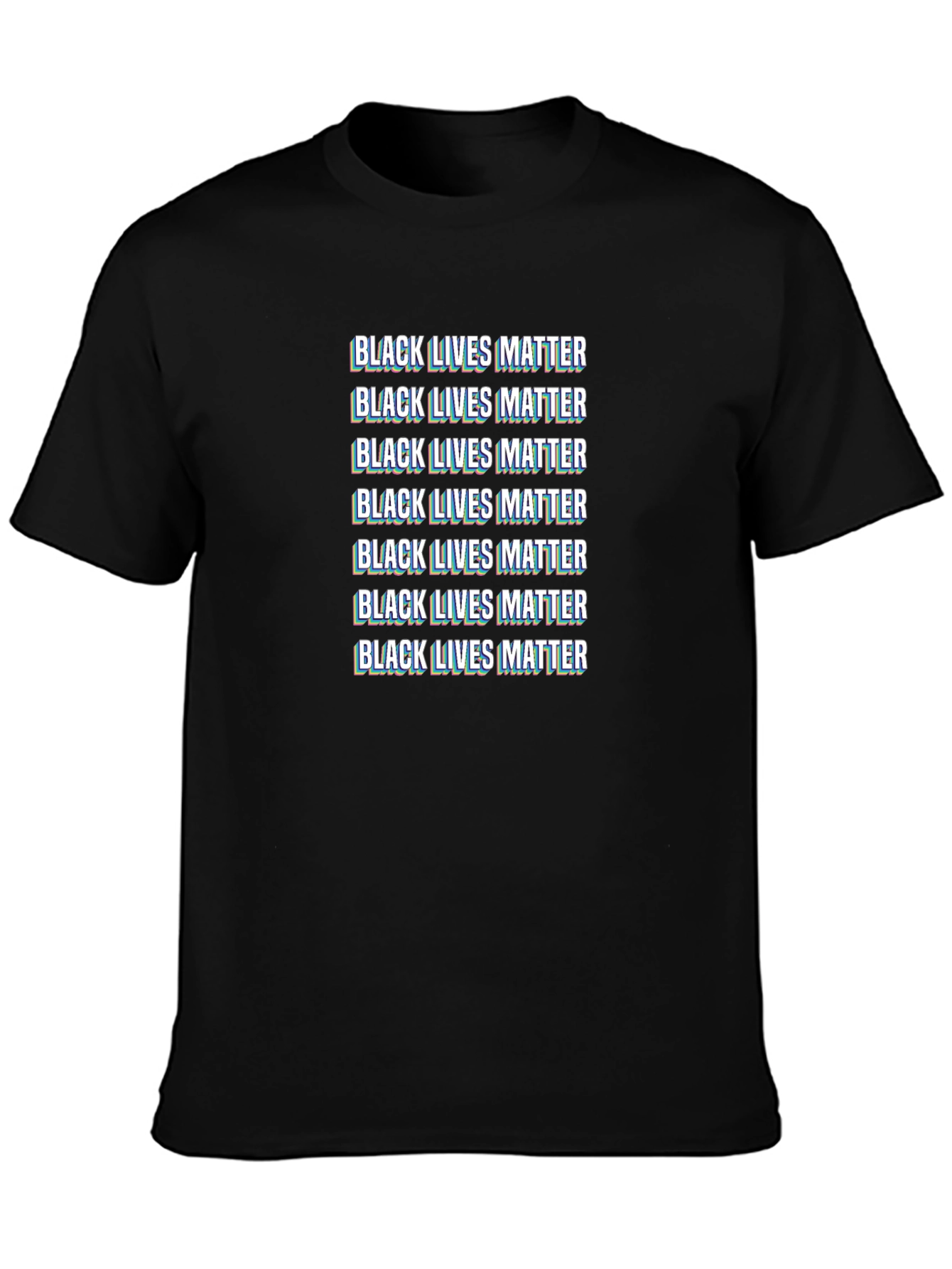 Black Lives Matter Glitch T-Shirt BLM Activism Tee