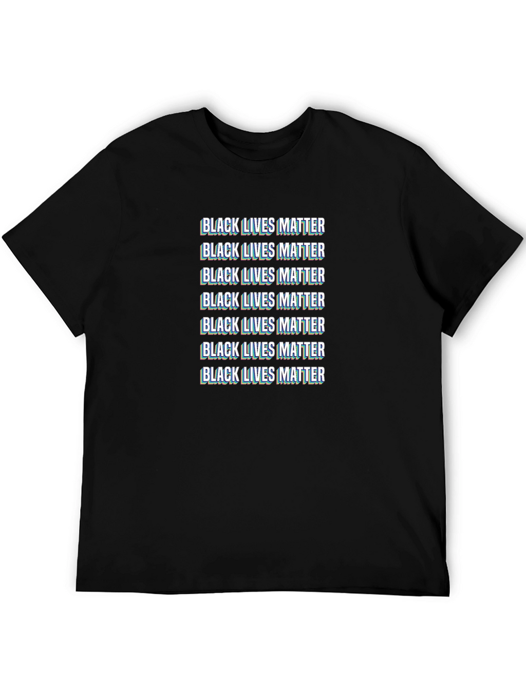 Black Lives Matter Glitch T-Shirt BLM Activism Tee