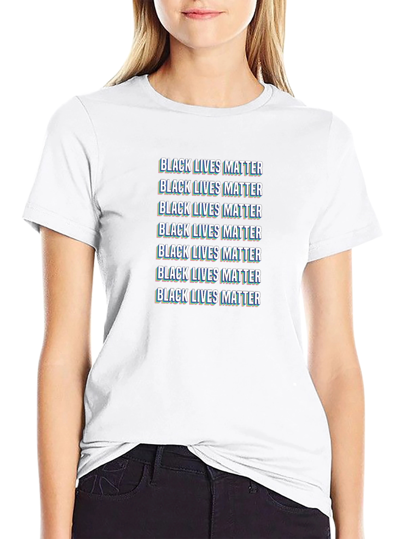 Black Lives Matter Glitch T-Shirt BLM Activism Tee