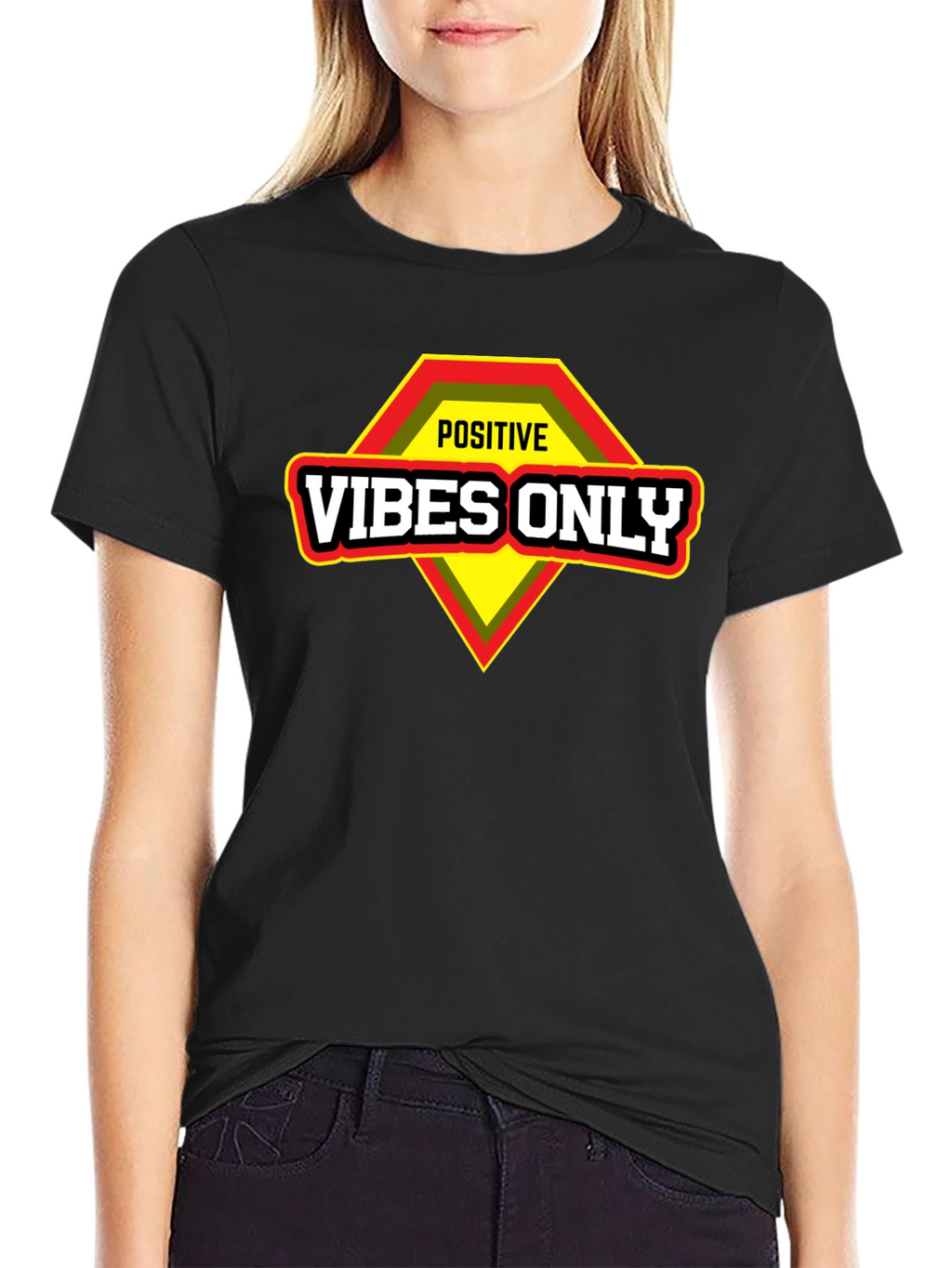 Positive Vibes Only Graphic T-Shirt - Motivational Design