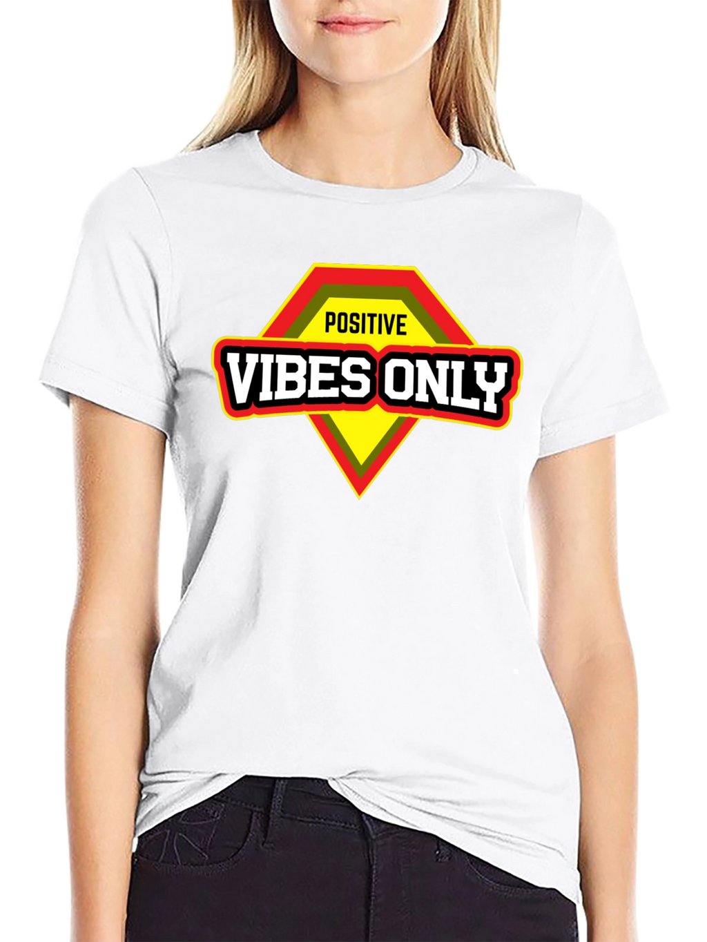 Positive Vibes Only Graphic T-Shirt - Motivational Design