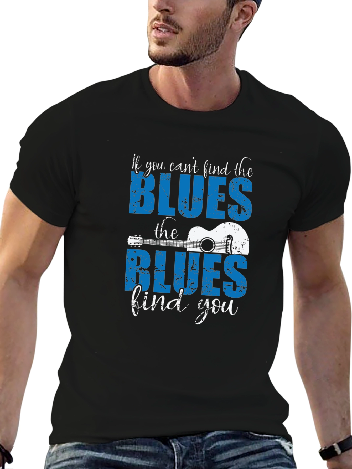 Blues Music Guitar T-Shirt: If You Cant Find The Blues...