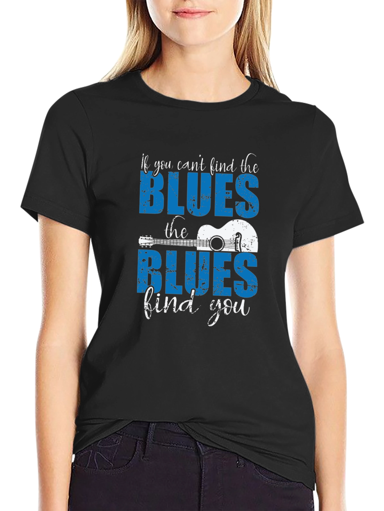 Blues Music Guitar T-Shirt: If You Cant Find The Blues...