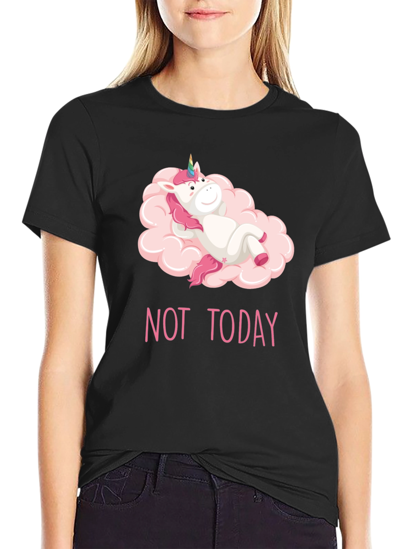 Unicorn Not Today Graphic Tee - Relaxed Fit