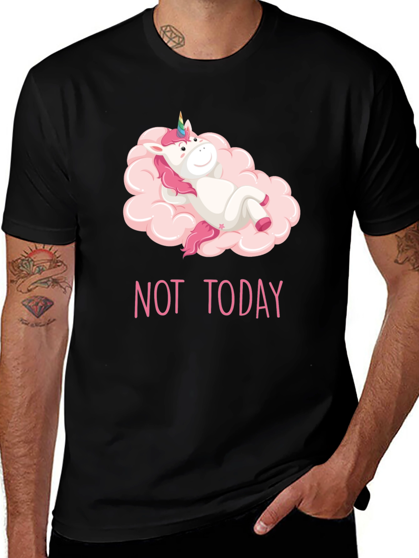 Unicorn Not Today Graphic Tee - Relaxed Fit