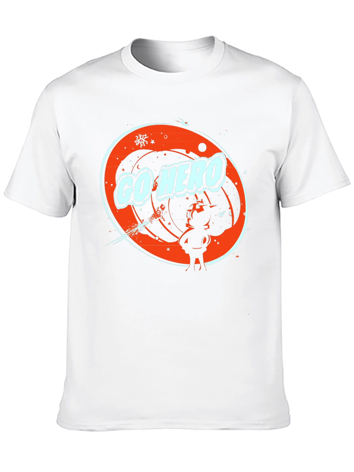 Go Hero Space Graphic Tee - Stylish Black T-Shirt