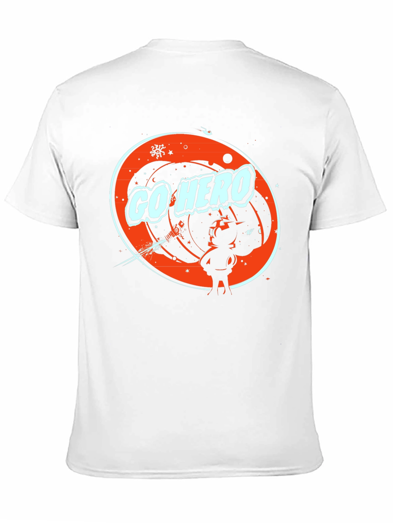 Go Hero Space Graphic Tee - Stylish Black T-Shirt