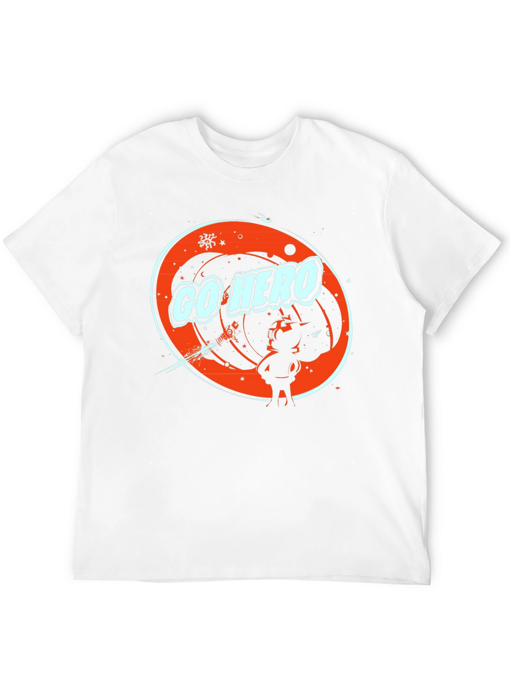 Go Hero Space Graphic Tee - Stylish Black T-Shirt
