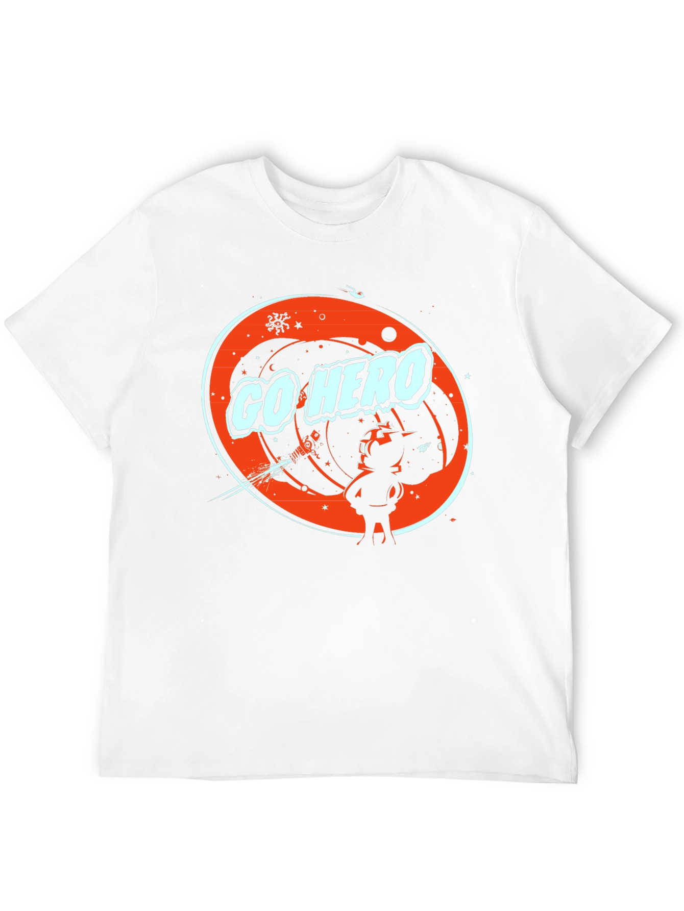 Go Hero Space Graphic Tee - Stylish Black T-Shirt