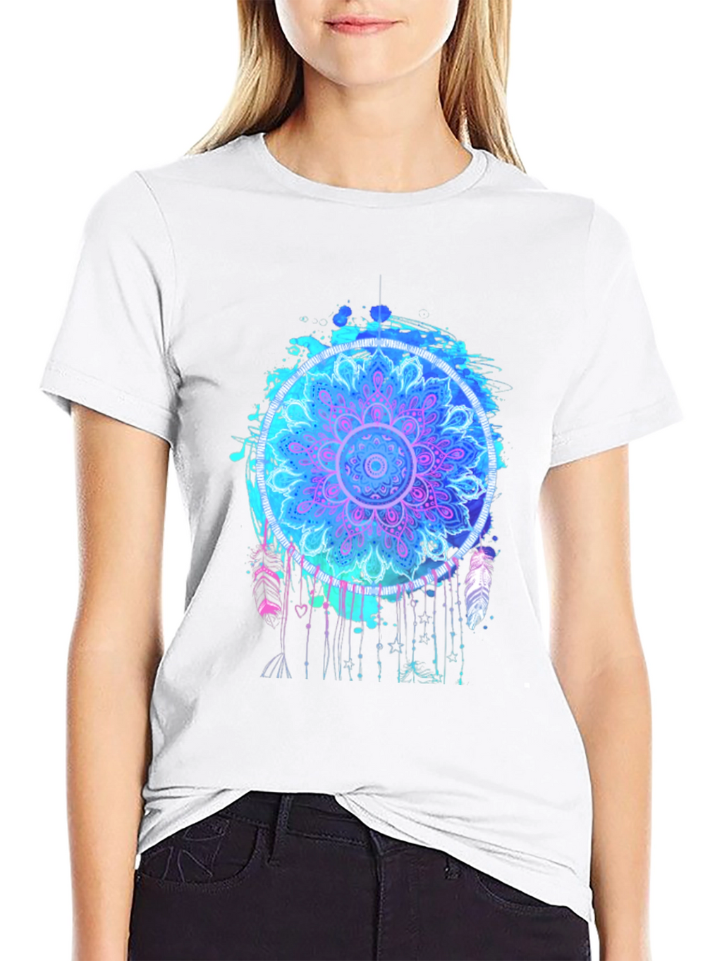 Mandala Dreamcatcher Graphic Tee - Stylish Mens T-Shirt