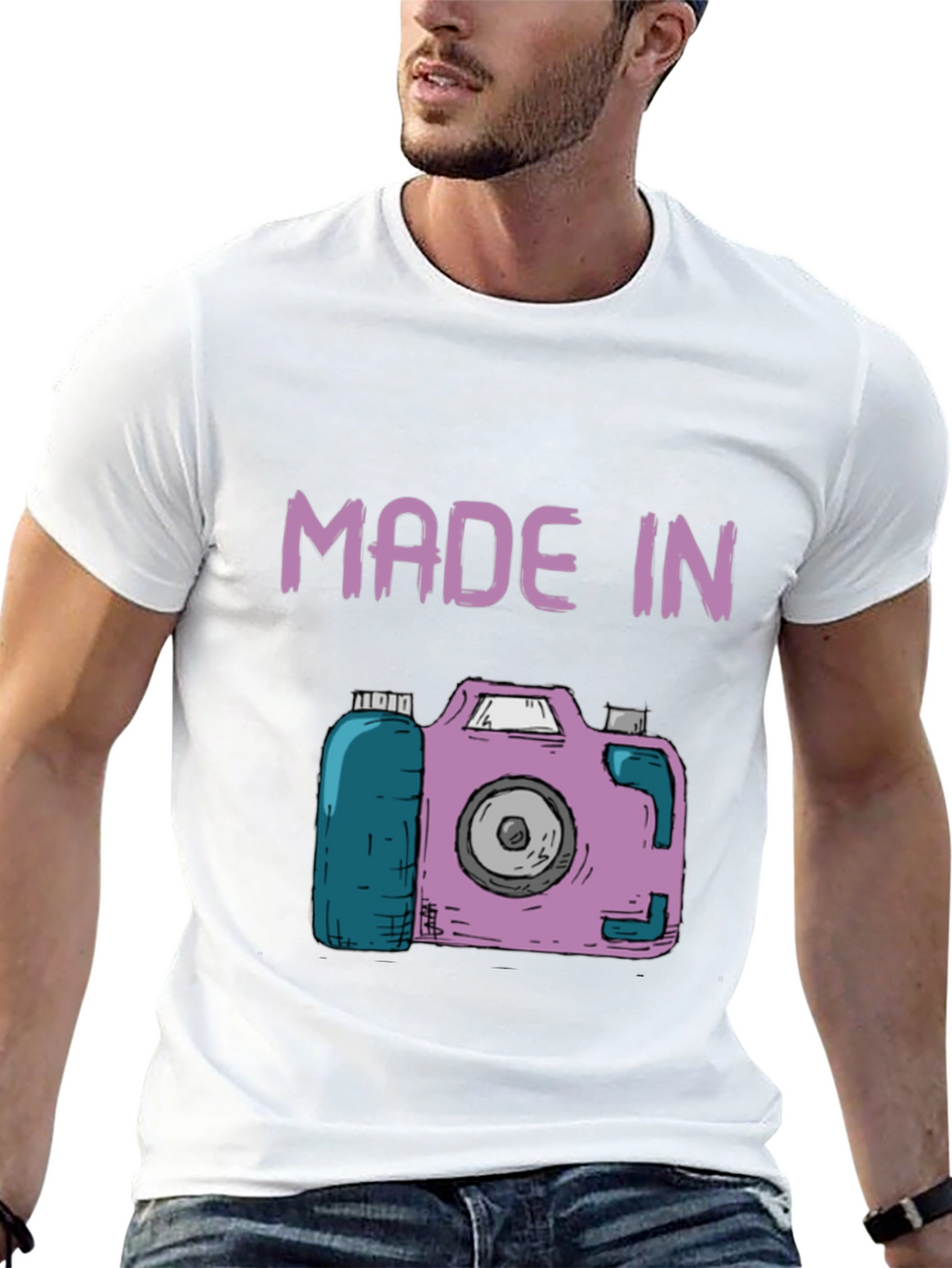 Made In Camera T-Shirt - Fun Novelty Tee