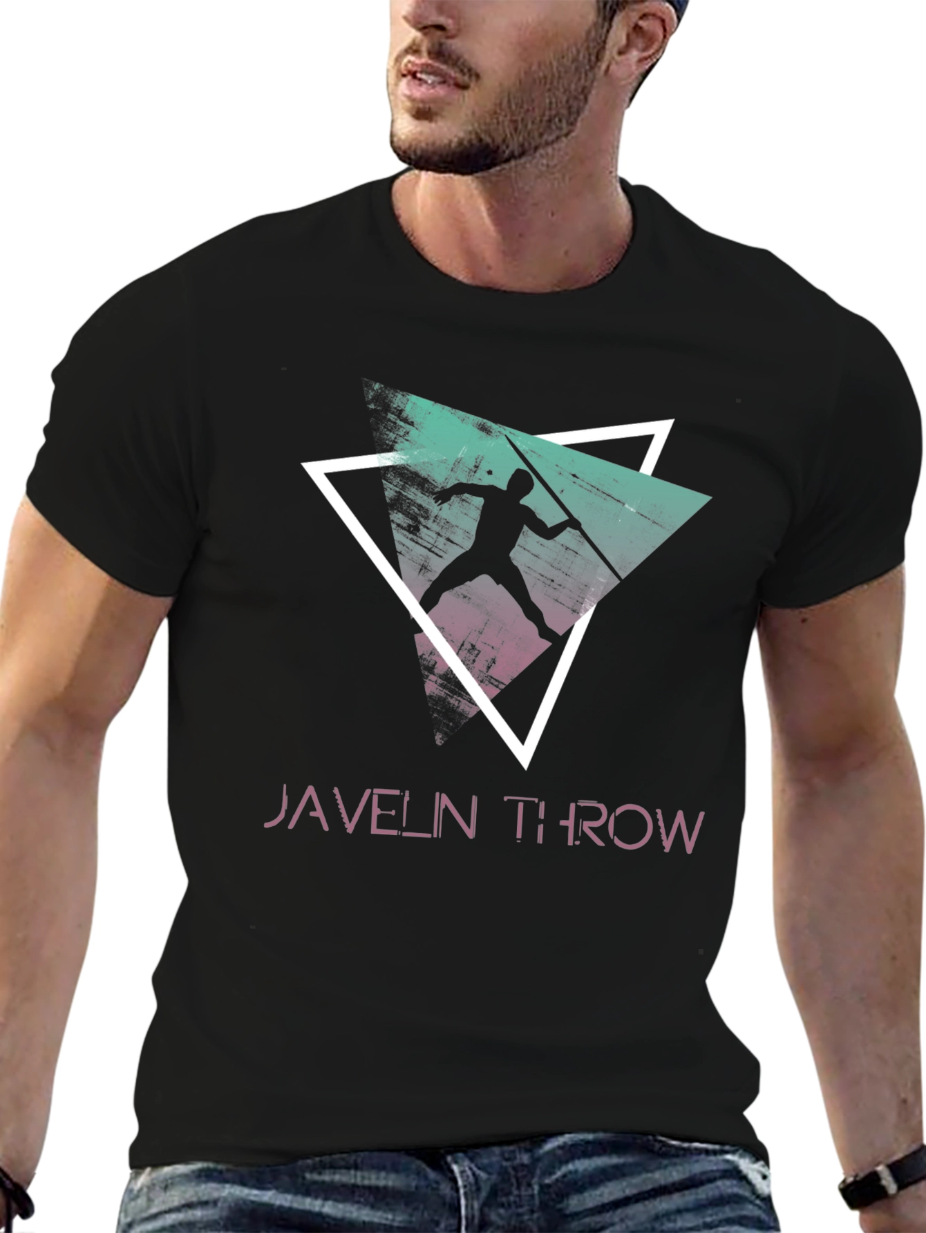 Javelin Throw Graphic Tee - Retro Style