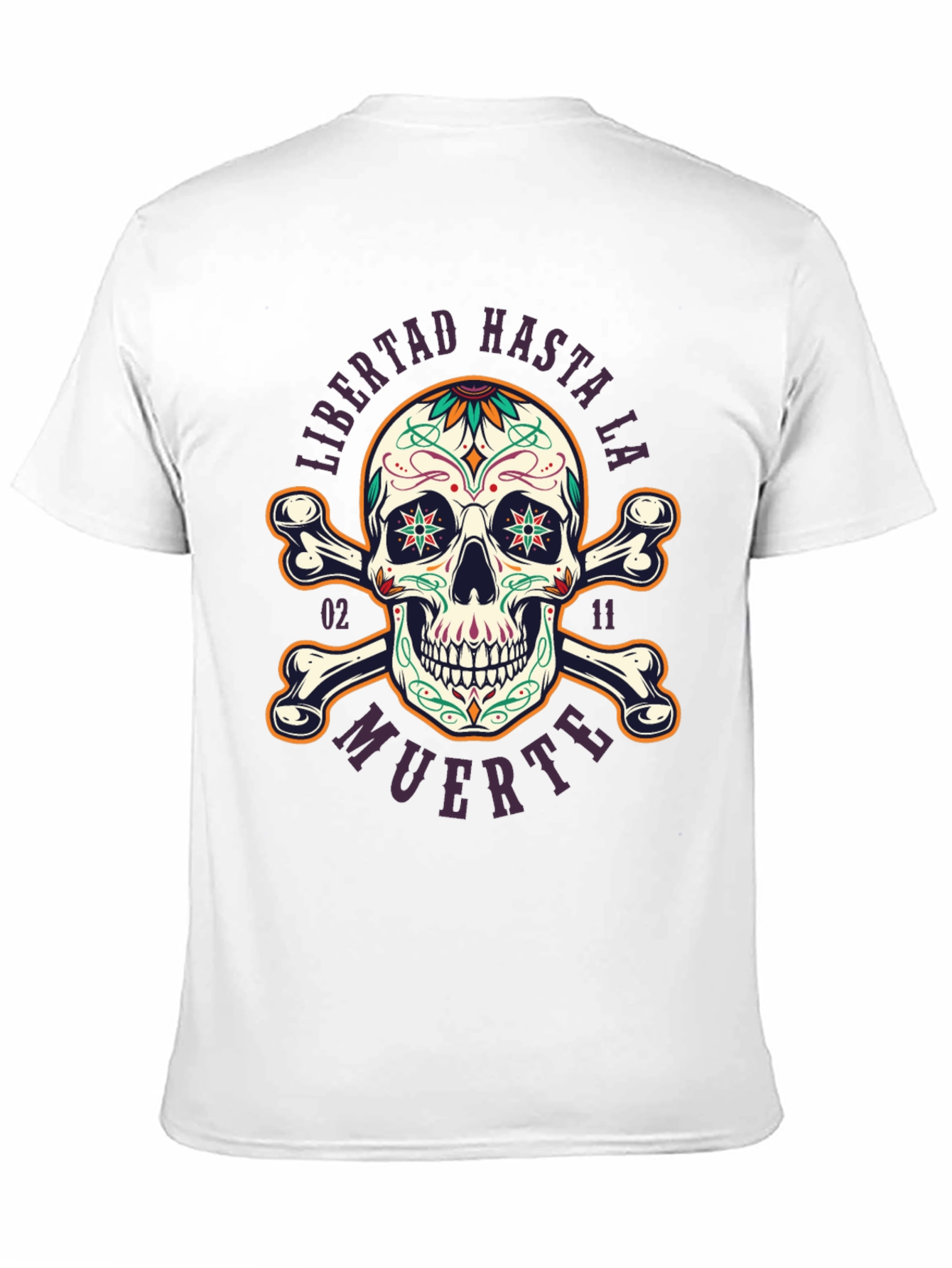 Skull & Crossbones Graphic Tee - Libertad Hasta La Muerte