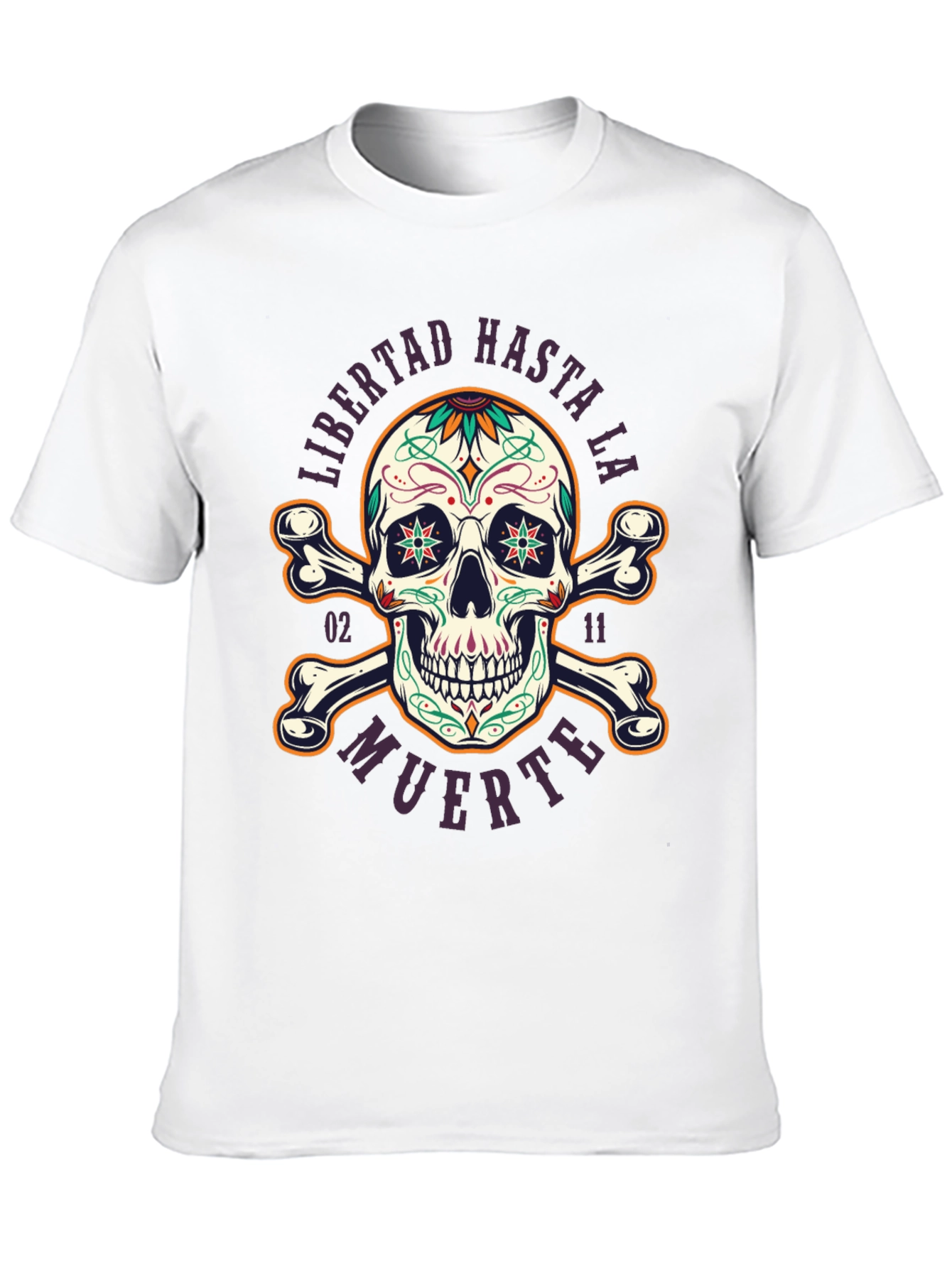 Skull & Crossbones Graphic Tee - Libertad Hasta La Muerte