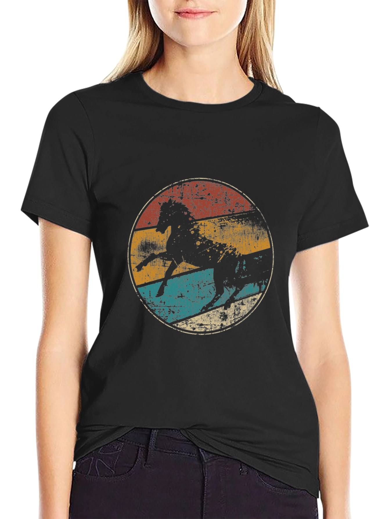 Vintage Horse Graphic Tee - Retro Style