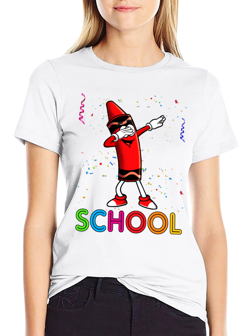 Cool Crayon Dabbing School T-Shirt