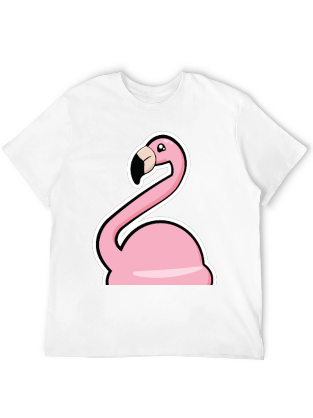 Flamingo Graphic T-Shirt - Casual Black Tee