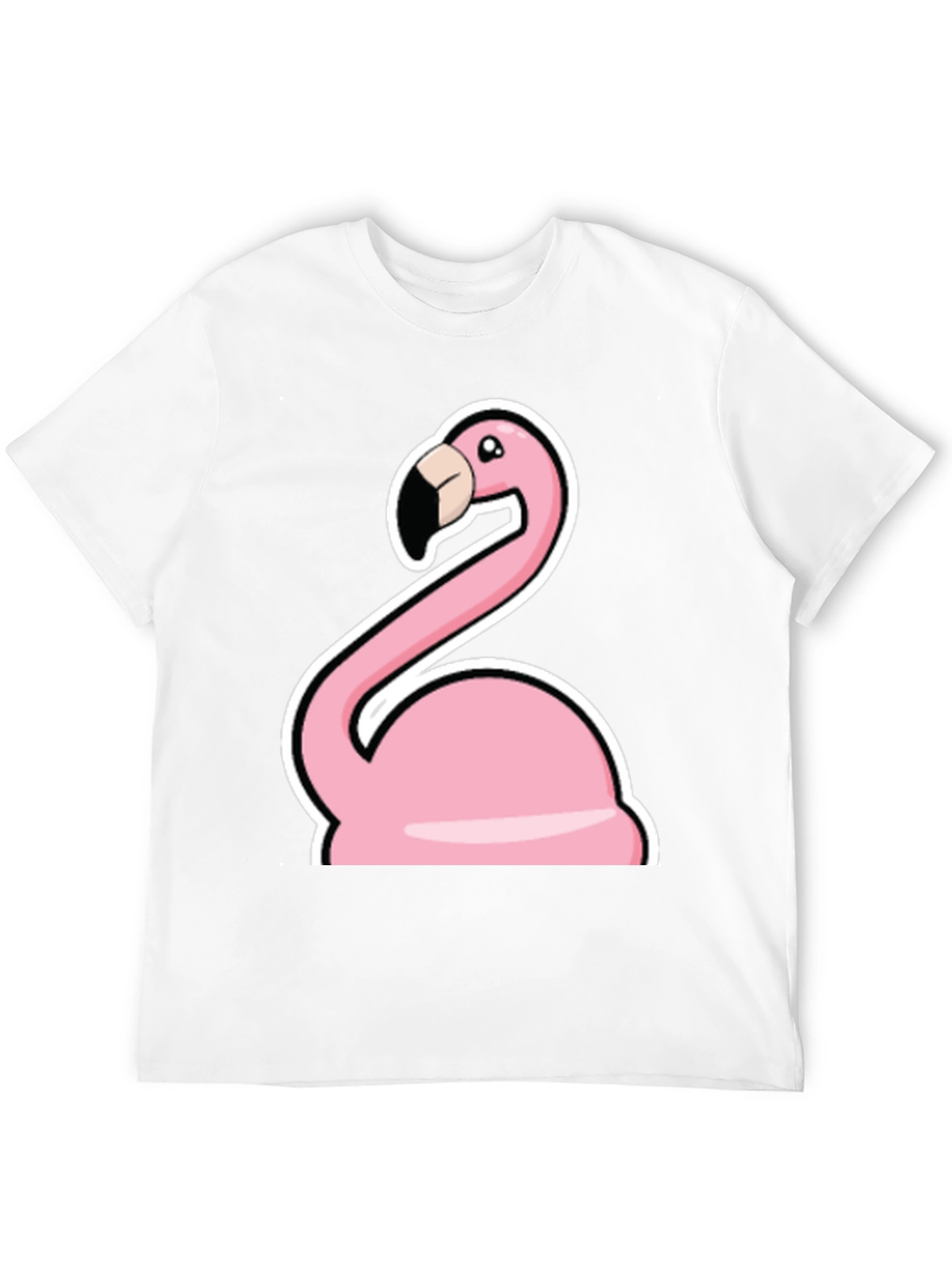 Flamingo Graphic T-Shirt - Casual Black Tee