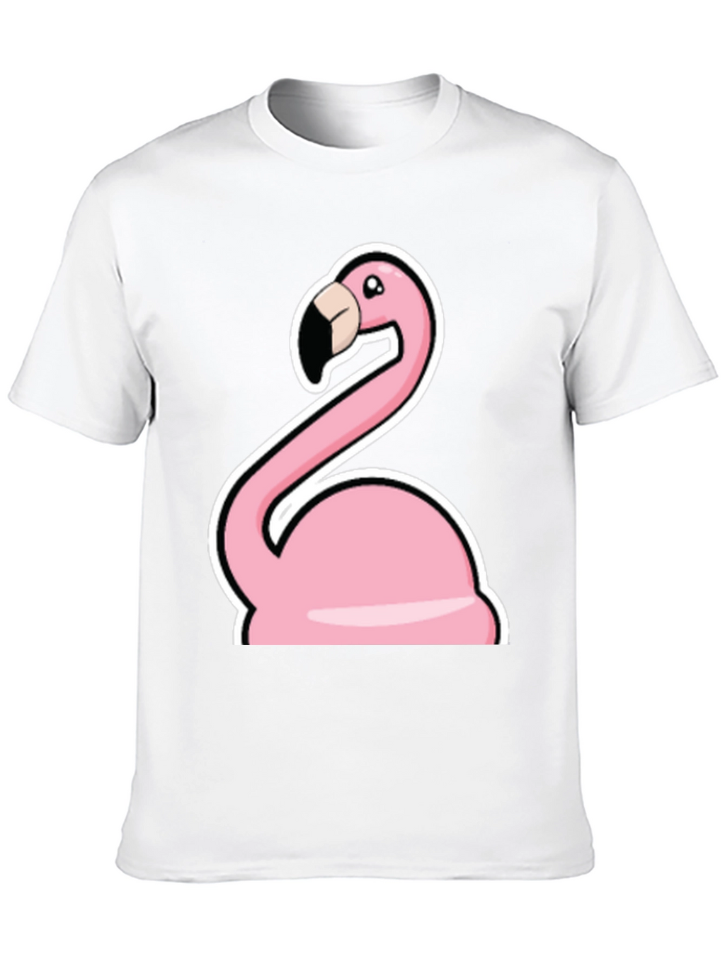 Flamingo Graphic T-Shirt - Casual Black Tee