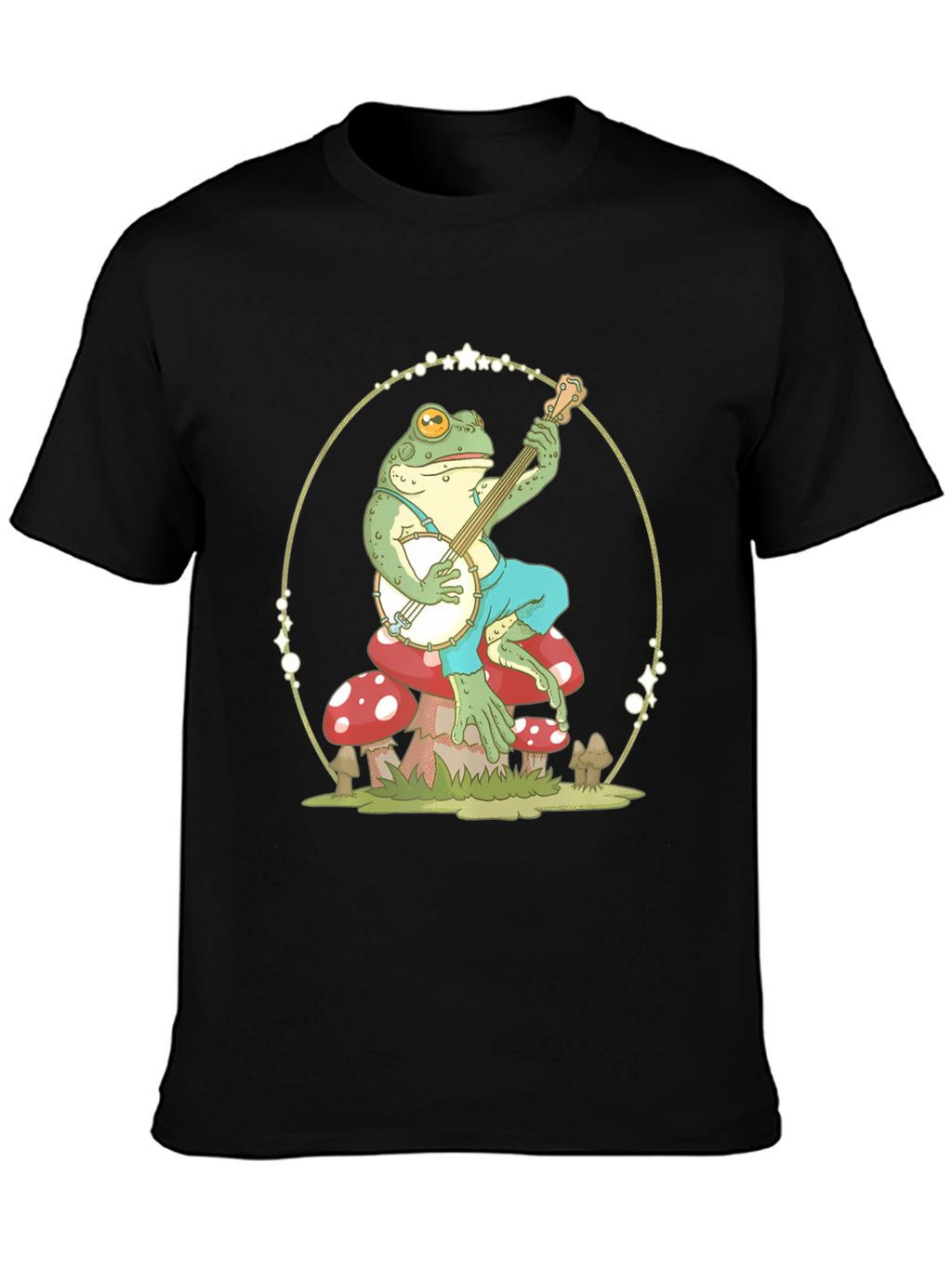 Frog Playing Banjo Graphic T-Shirt