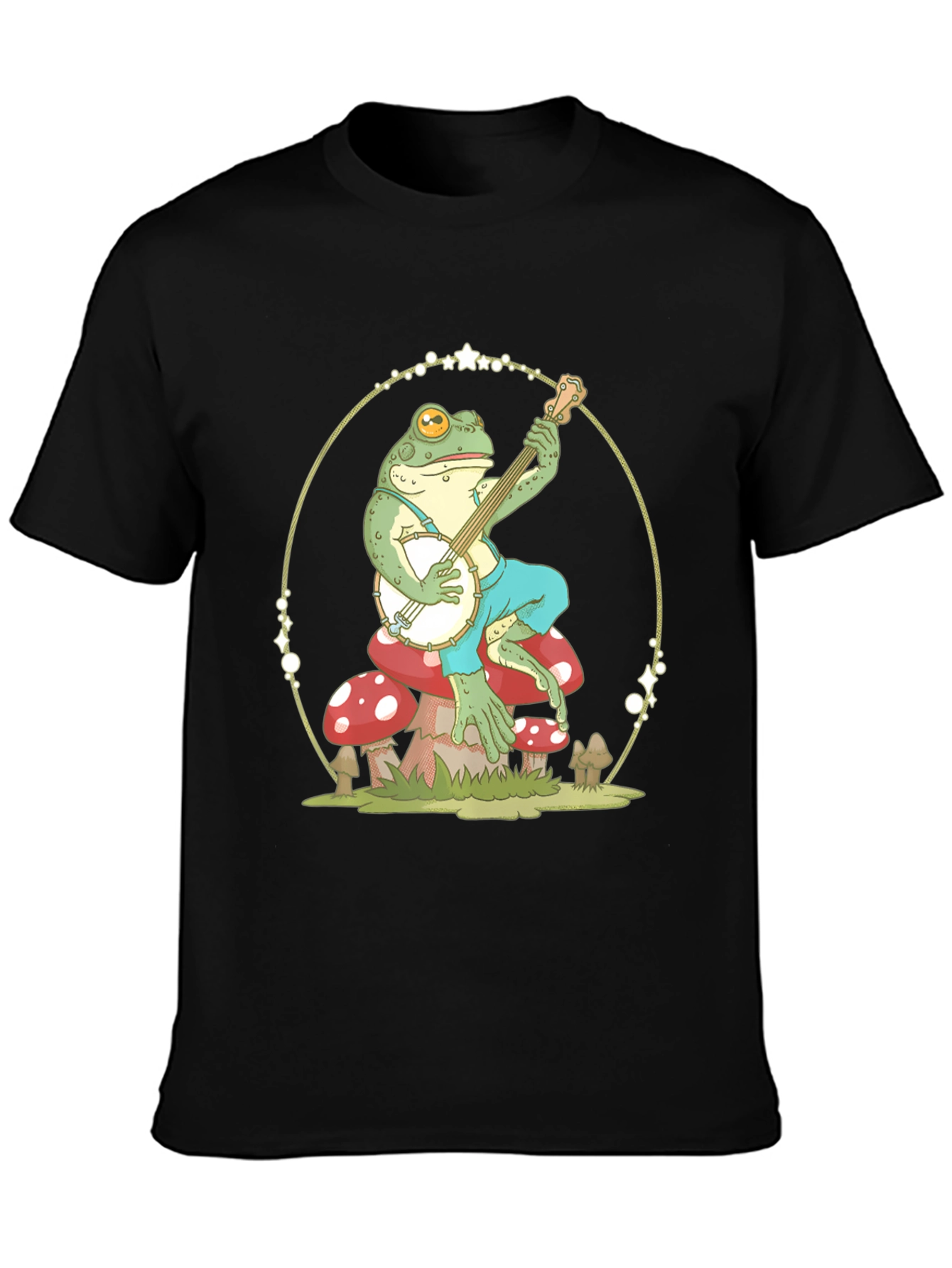 Frog Playing Banjo Graphic T-Shirt