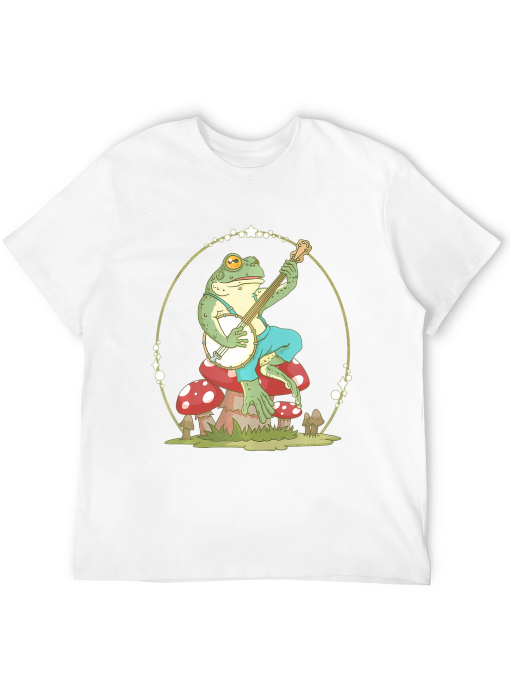 Frog Playing Banjo Graphic T-Shirt