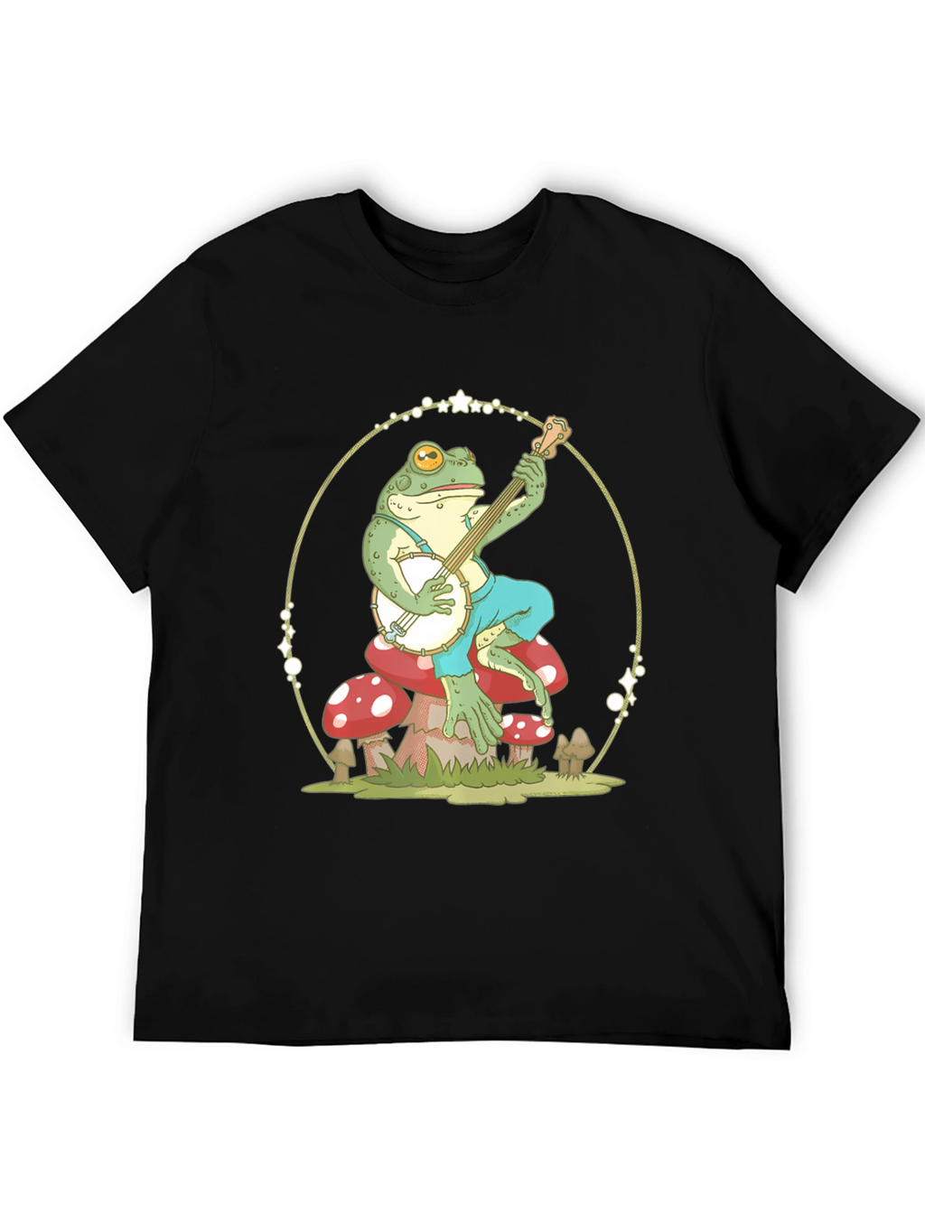 Frog Playing Banjo Graphic T-Shirt
