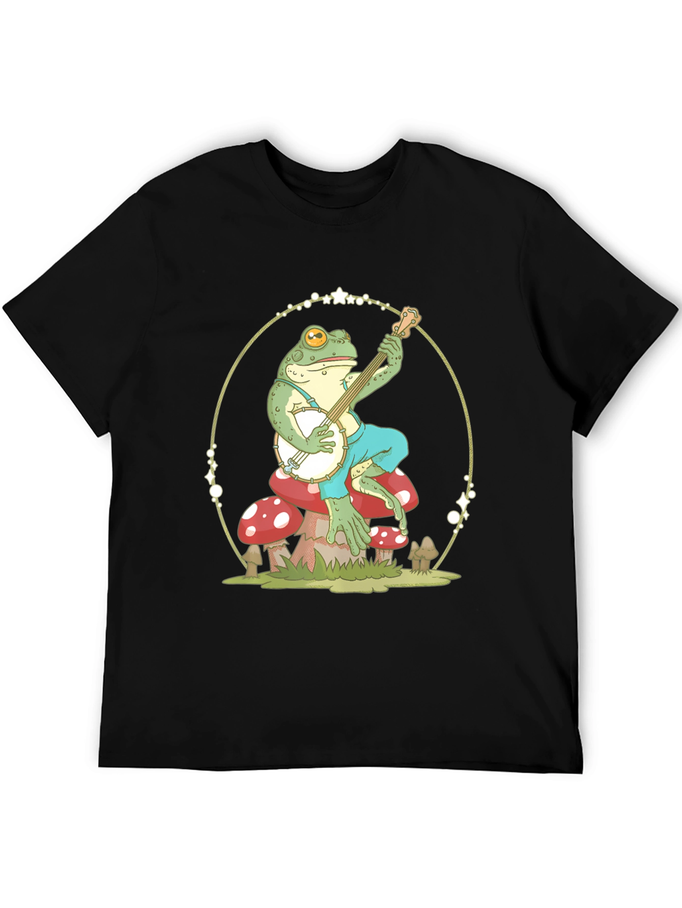 Frog Playing Banjo Graphic T-Shirt