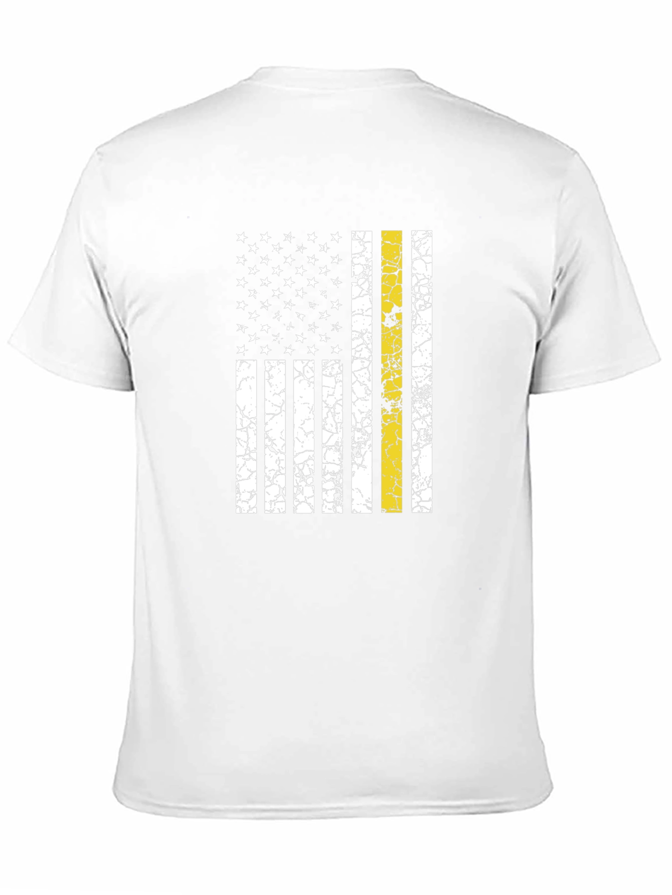 Distressed Thin Yellow Line Flag Graphic Tee