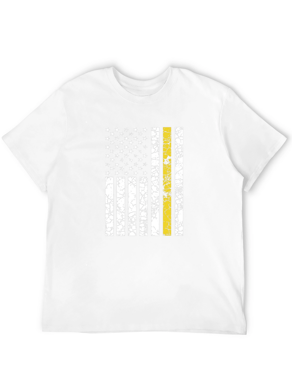 Distressed Thin Yellow Line Flag Graphic Tee
