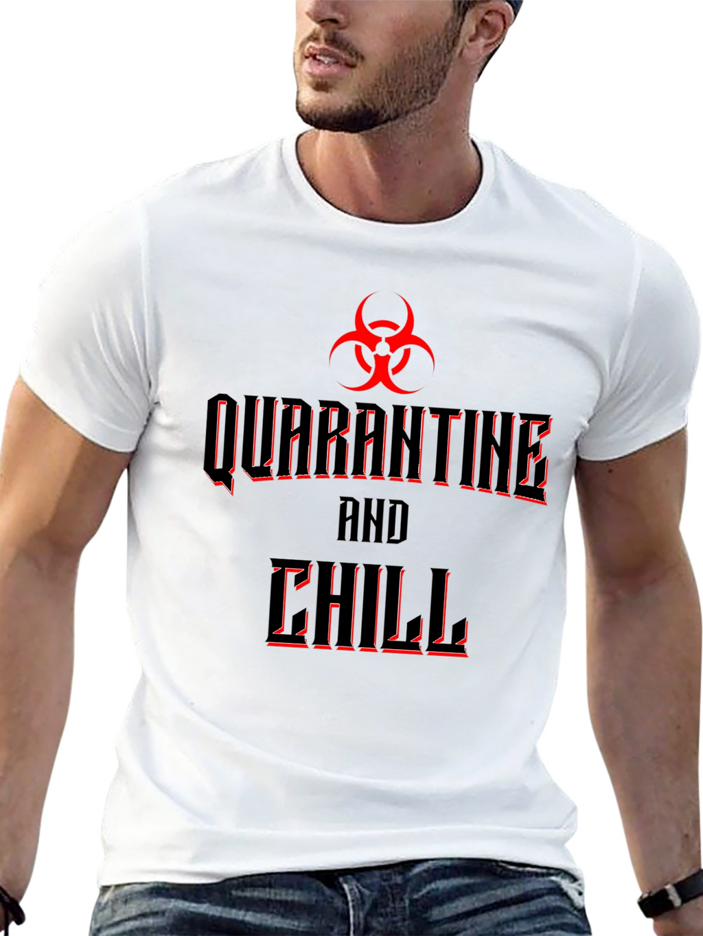 Quarantine & Chill Graphic Tee - Black