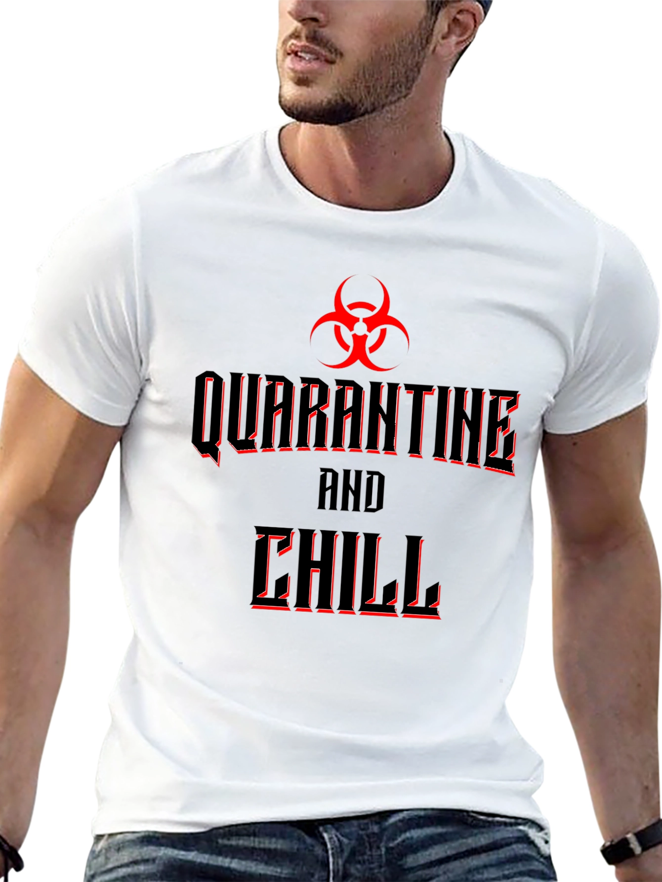 Quarantine & Chill Graphic Tee - Black