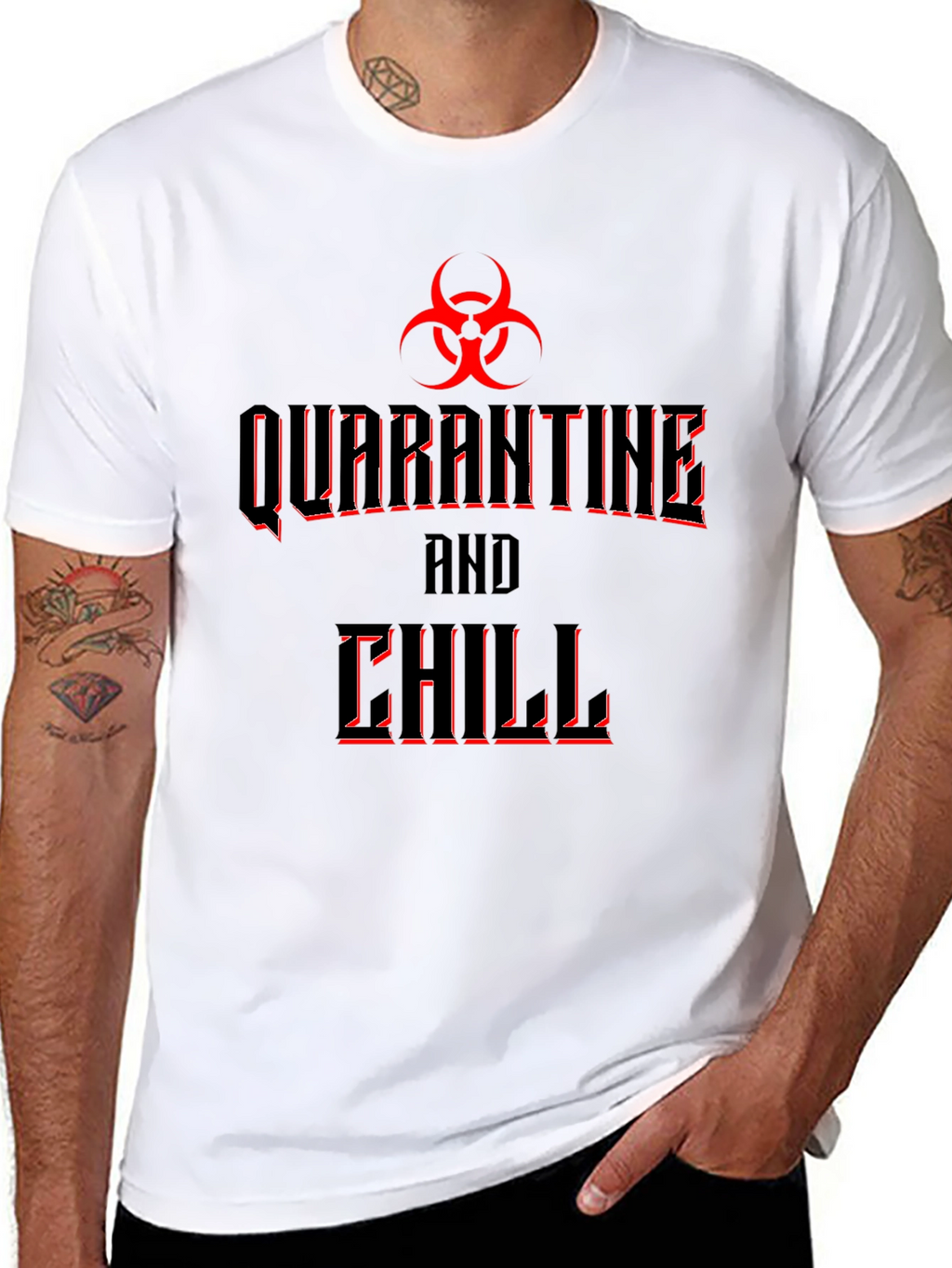 Quarantine & Chill Graphic Tee - Black