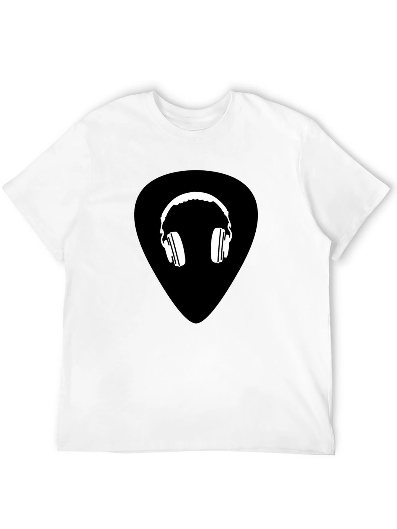 Cool Headphones Graphic Black Tee
