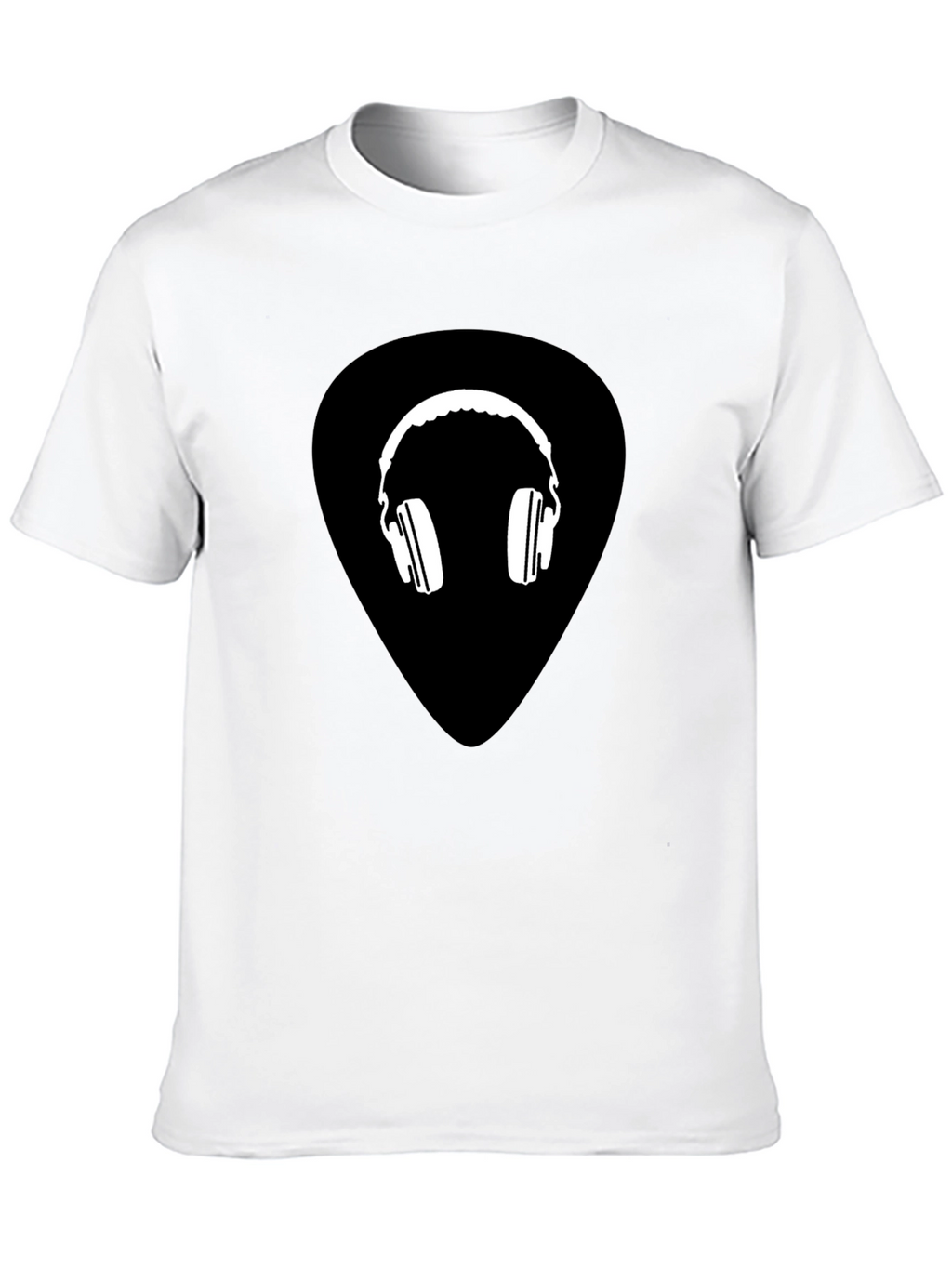 Cool Headphones Graphic Black Tee