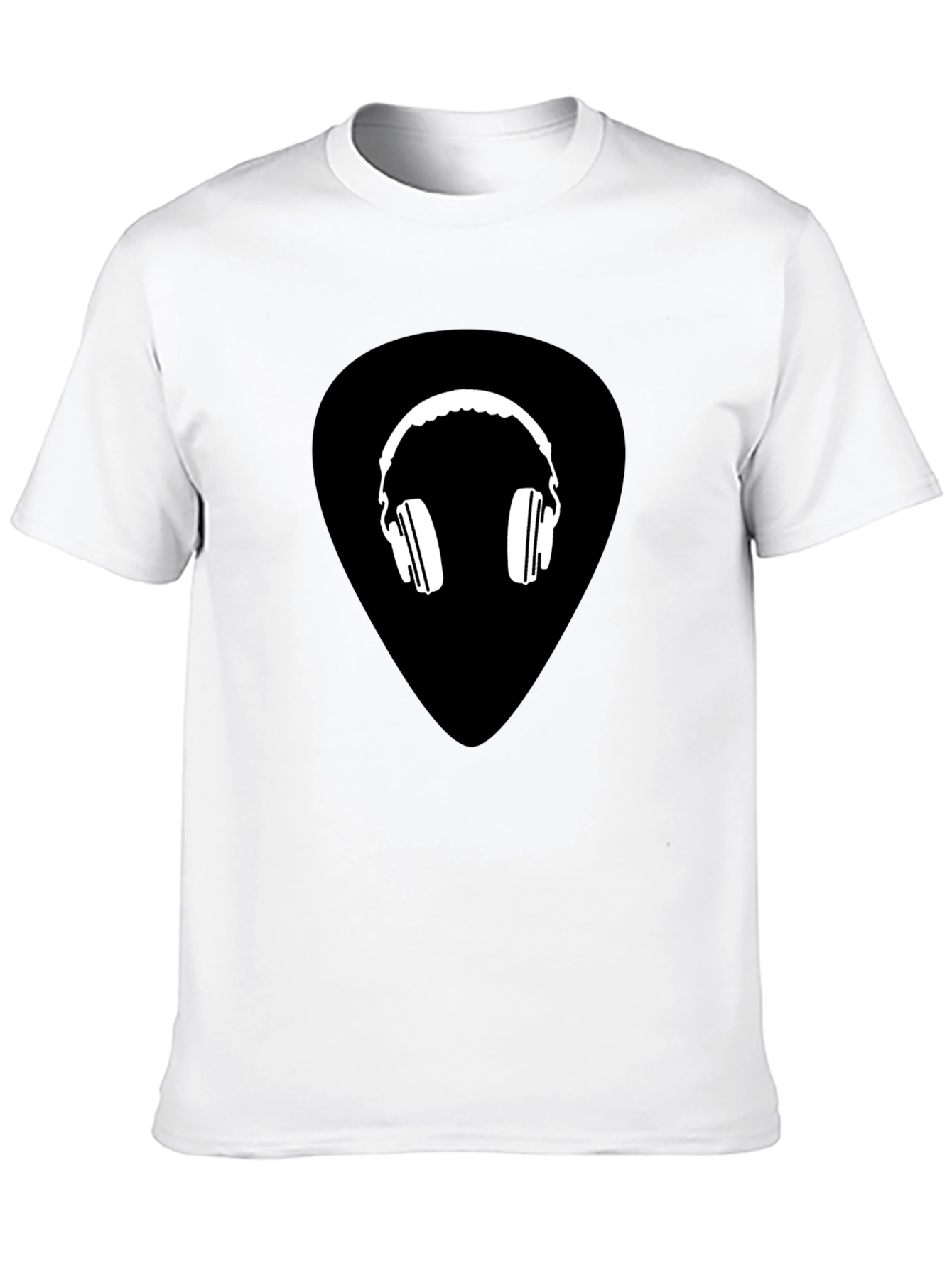 Cool Headphones Graphic Black Tee